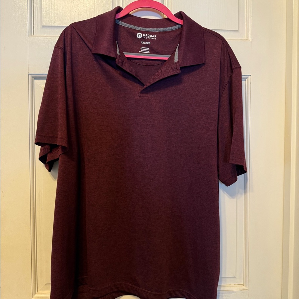 Haggar Men's Deep Maroon Polo Shirt